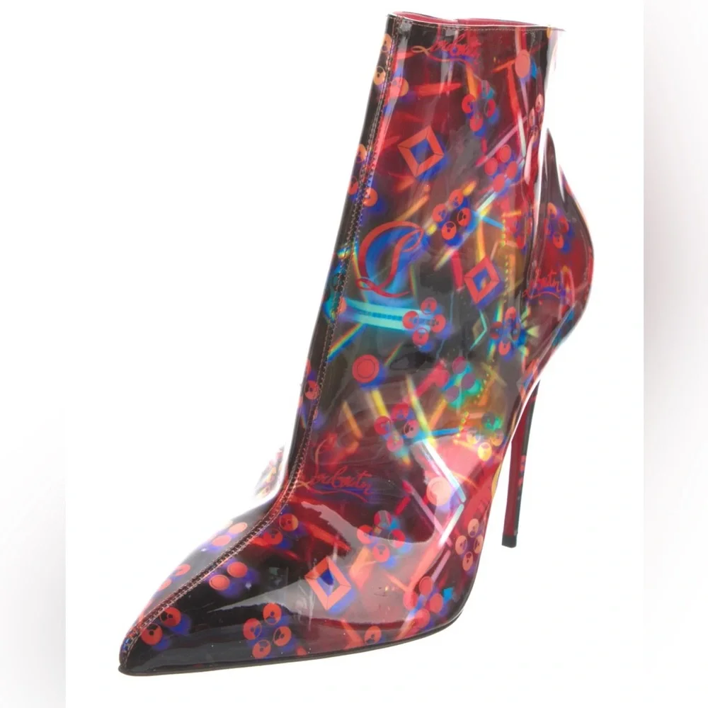 Christian Louboutin So Kate Disco Holograph Disco Booty Patent Leather Size 39 - Picture 11 of 12